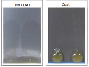 Comaparison of the engine oil droplet slip characteristics