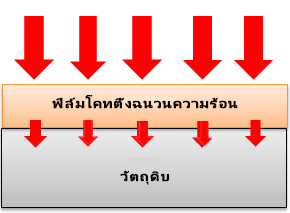 ภาพตัดขวางของฟิล์มโคทติ้งฉนวนความร้อน